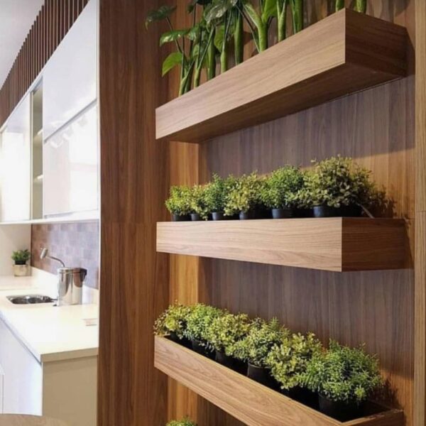 شلف دیواری گیاهی ژوپیتر - طراحی مینیمال و مدرن برای نمایش گیاهان زینتی، مناسب دکوراسیون داخلی خانه و محل کار